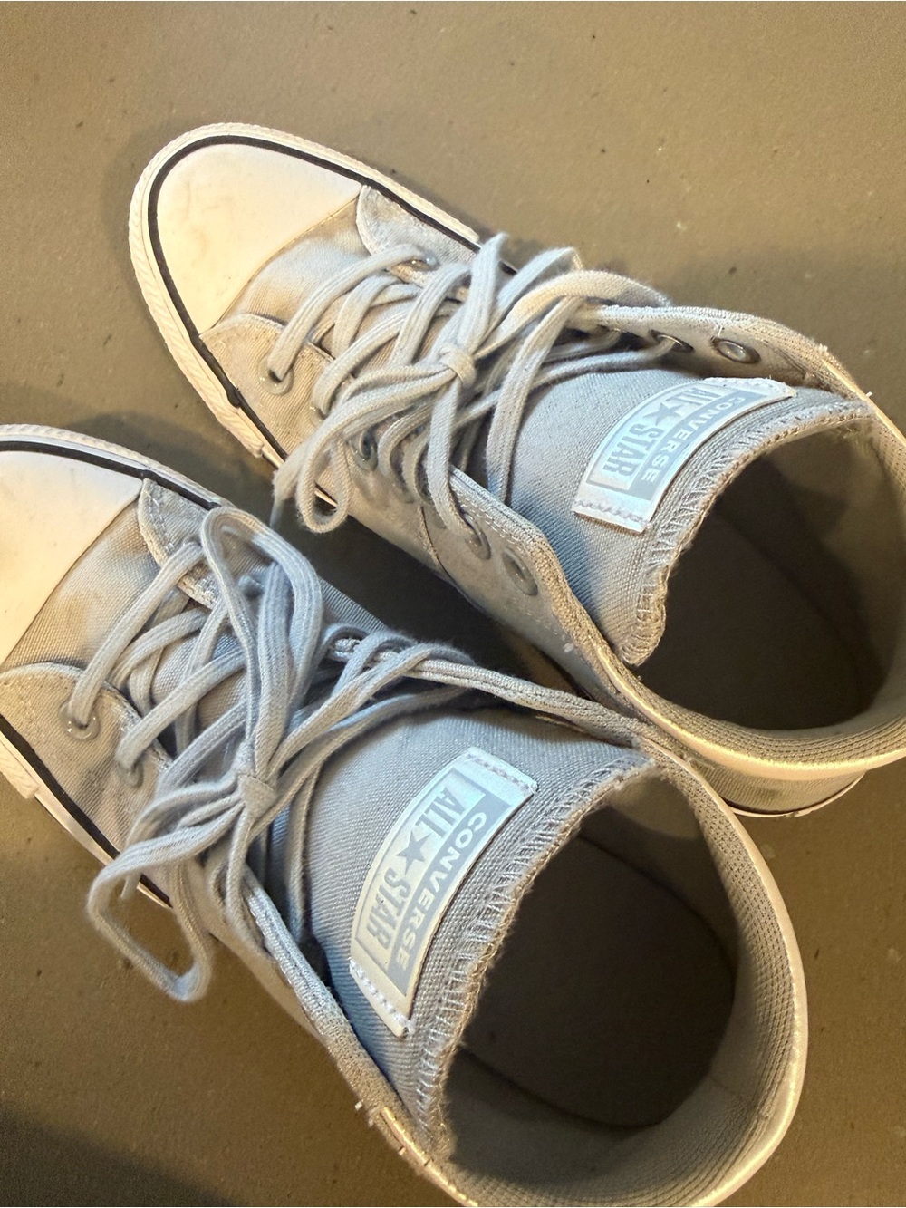 Converse Light Gray High Top Sneakers